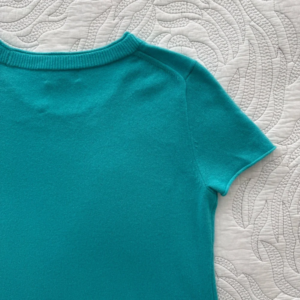 J. Crew - Cashmere Relaxed T-shirt - Bright Blue/Aqua